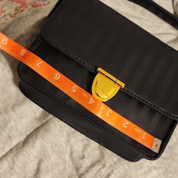 NINE West Navy Two Toned Striped Crossbody - Picture 8 of 9